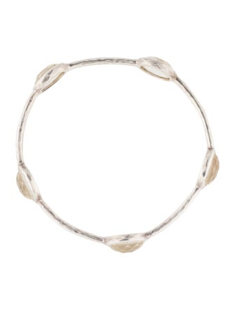 Ippolita Mother of Pearl & Quartz Doublet 5-Stone Bangle Bracelet
