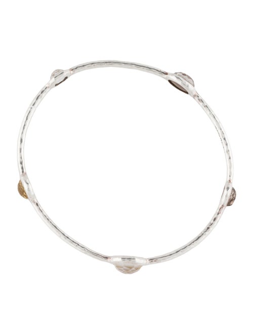 Ippolita Mother of Pearl & Quartz 5-Stone Station Bangle Bracelet