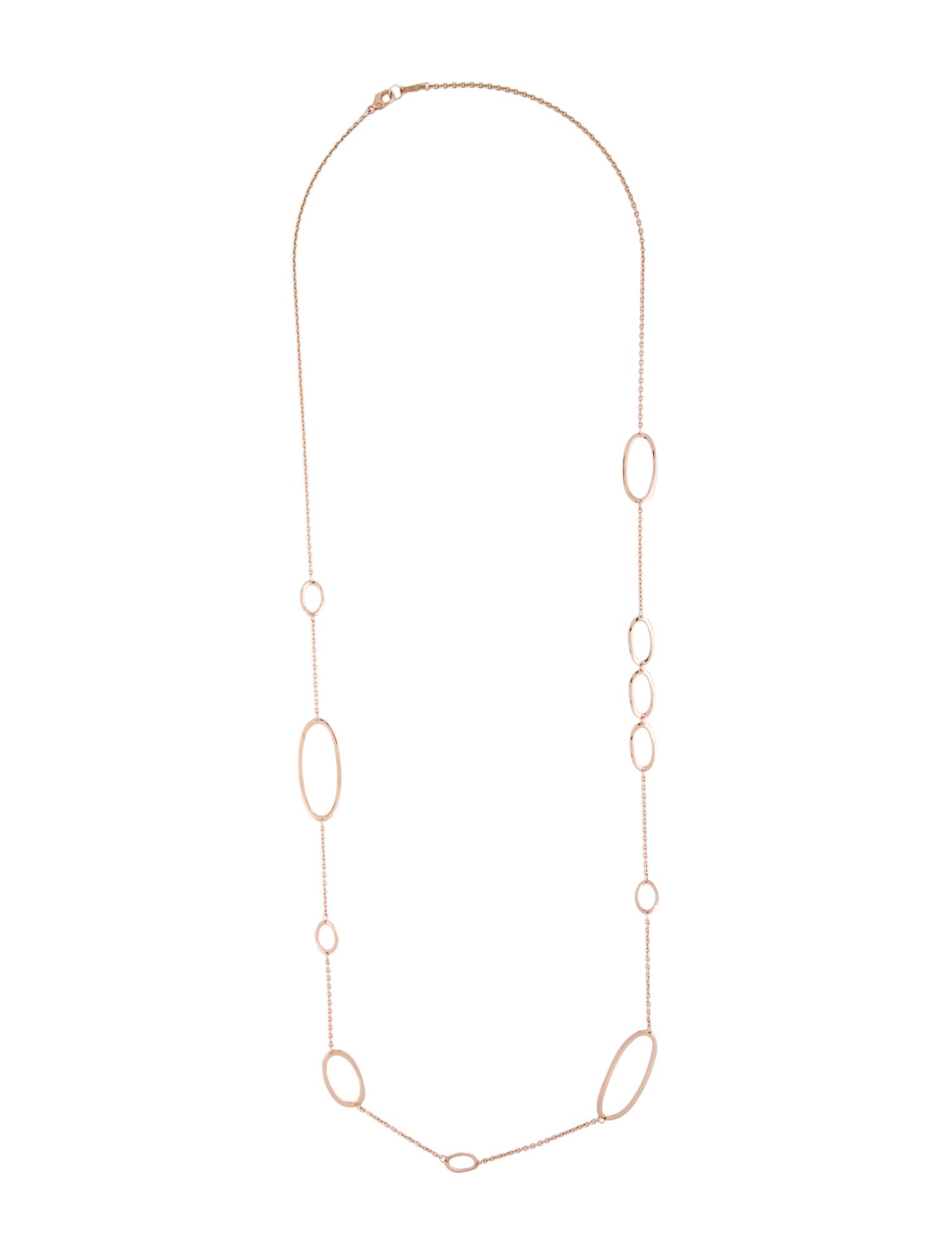 Ippolita Rosé Wavy Oval Station Necklace