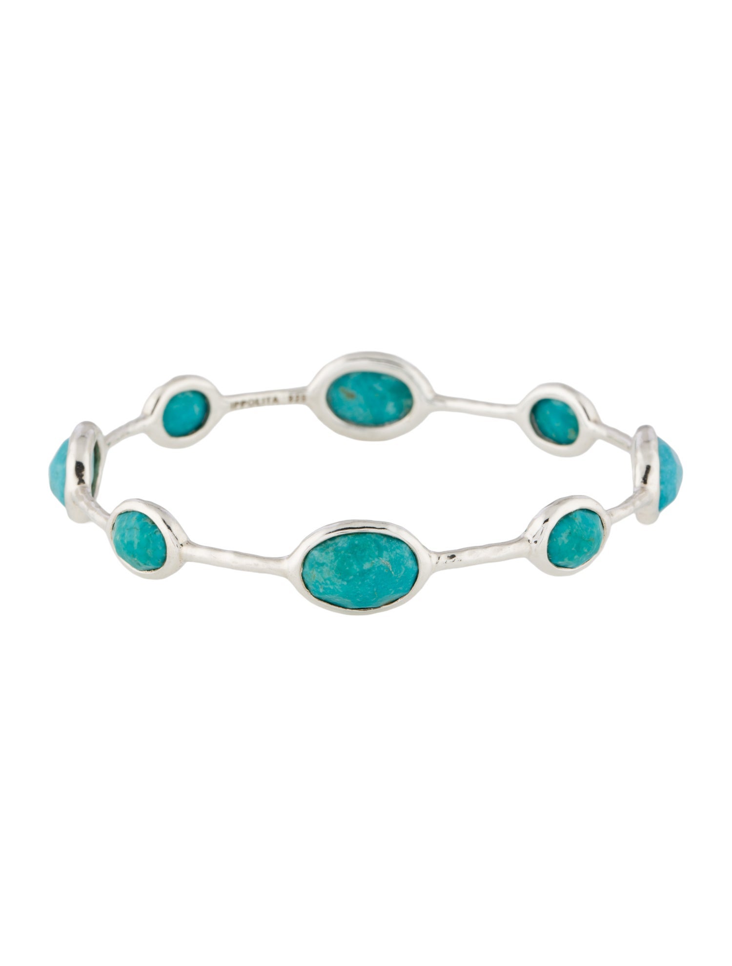 Ippolita Turquoise Rock Candy 8-Stone Bangle Bracelet