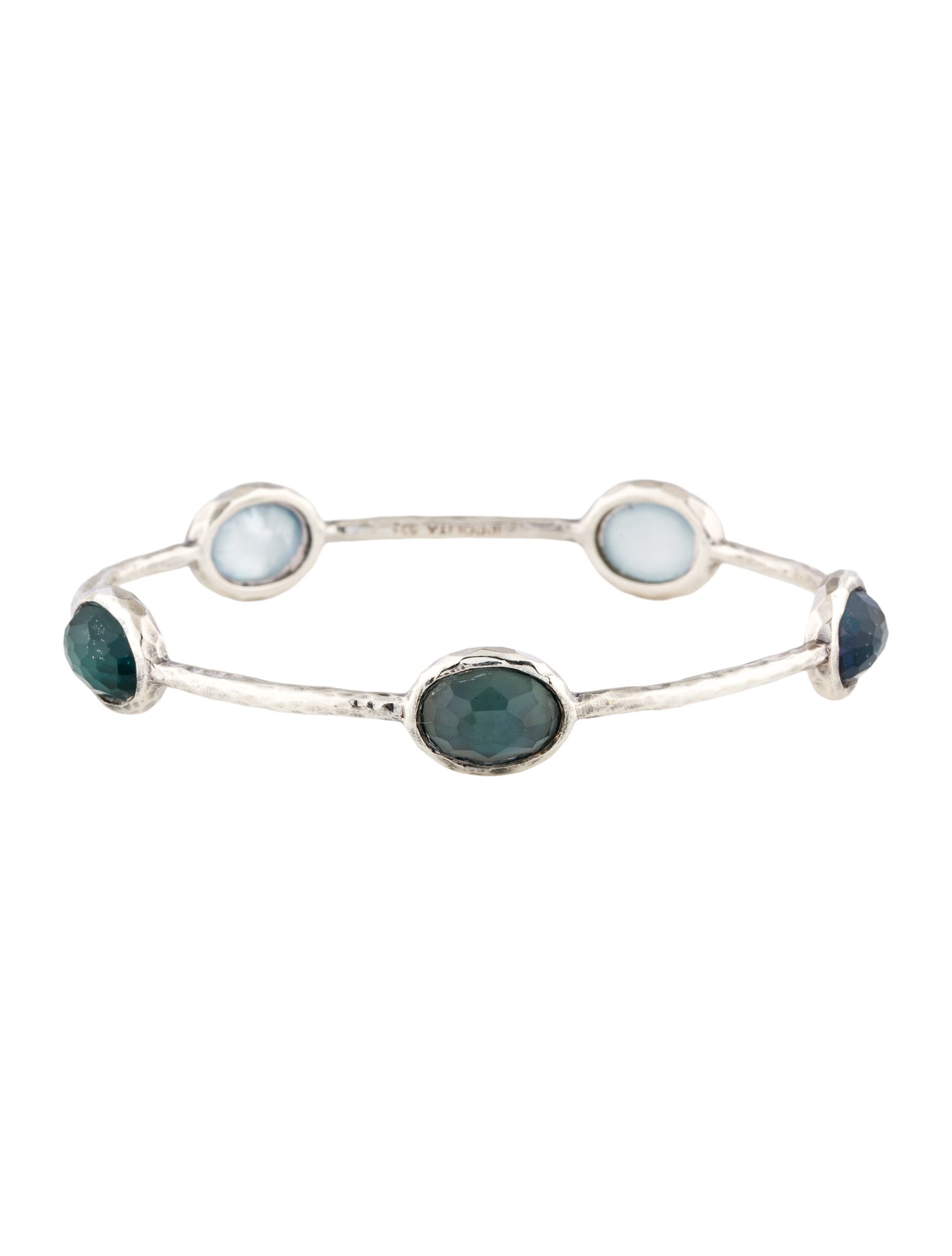 Ippolita Mother-of-Pearl & Quartz 5 Stone Bangle Bracelet
