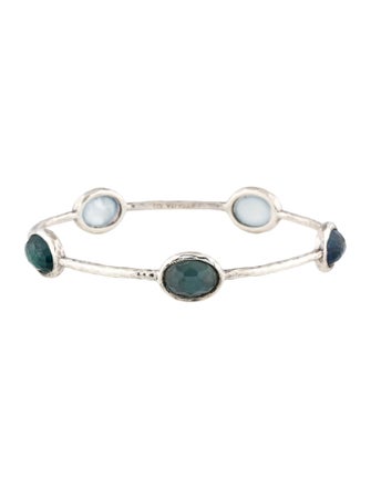 Ippolita Mother-of-Pearl & Quartz 5 Stone Bangle Bracelet
