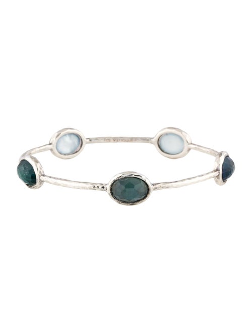 Ippolita Mother-of-Pearl & Quartz 5 Stone Bangle Bracelet