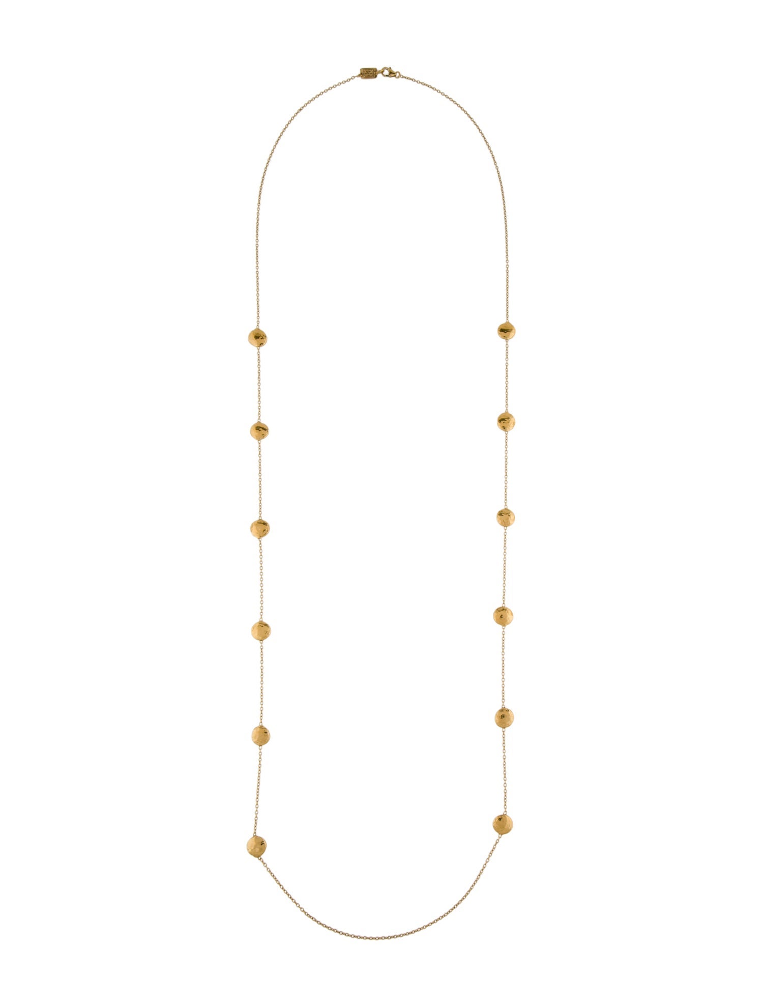 Ippolita 18K Long Hammered Pinball Layering Station Necklace
