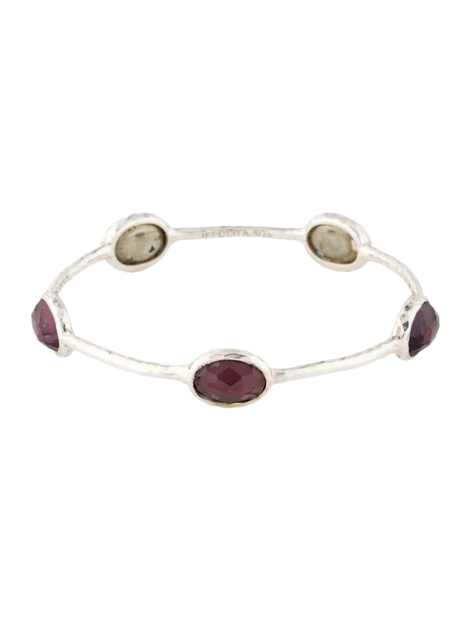 Ippolita Quartz & Pyrite Doublet Station Bangle Bracelet