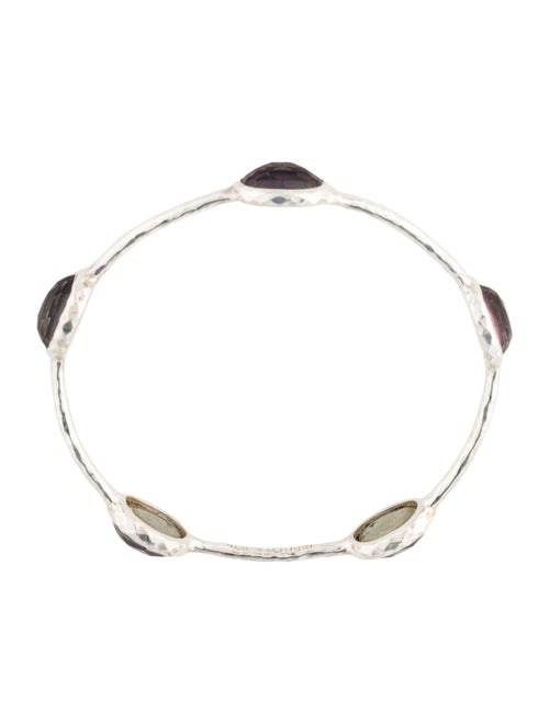 Ippolita Quartz & Pyrite Doublet Station Bangle Bracelet