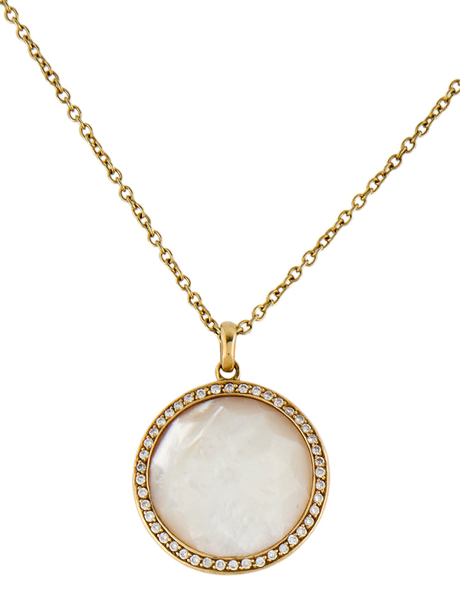 Ippolita 18K Mother of Pearl & Diamond Pendant Necklace