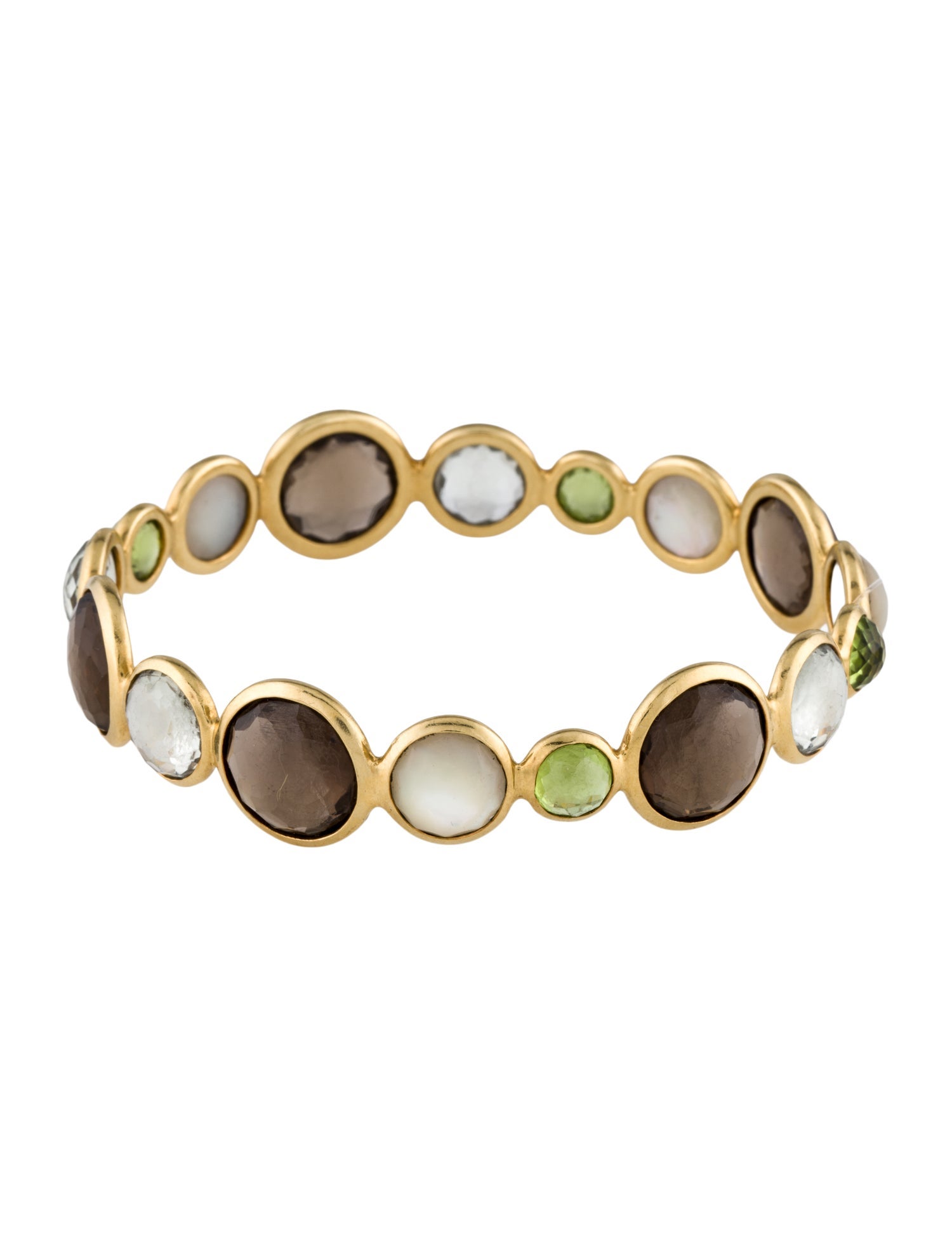 Ippolita 18K Smoky Quartz, Peridot & Quartz Hero Bangle