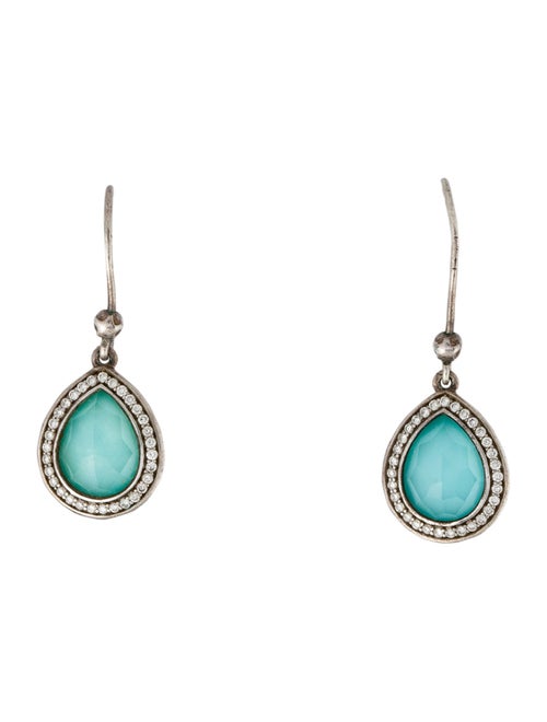 Ippolita Turquoise, Quartz Doublet & Diamond Drop Earrings