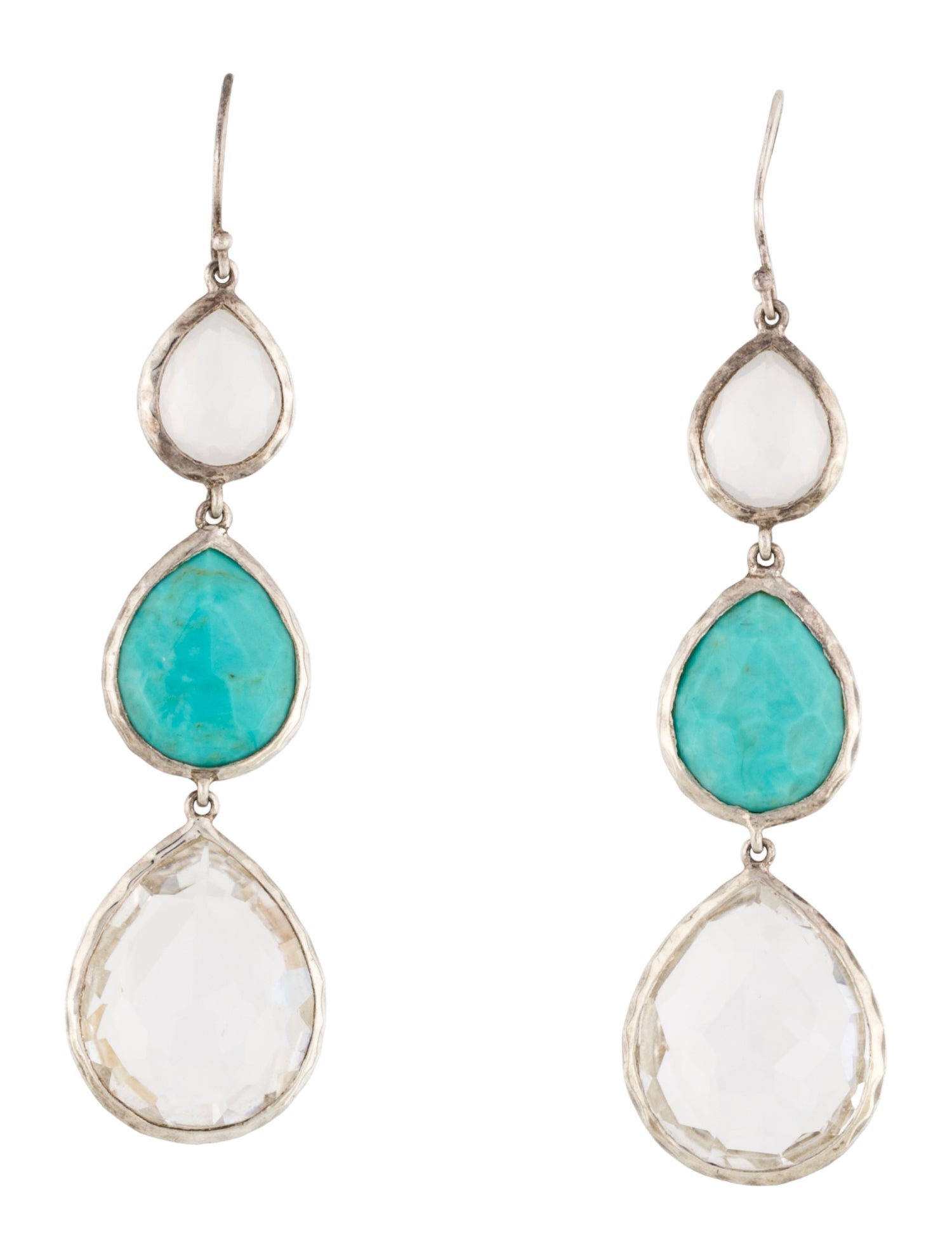 Ippolita Turquoise & Quartz Triple Drop Earrings