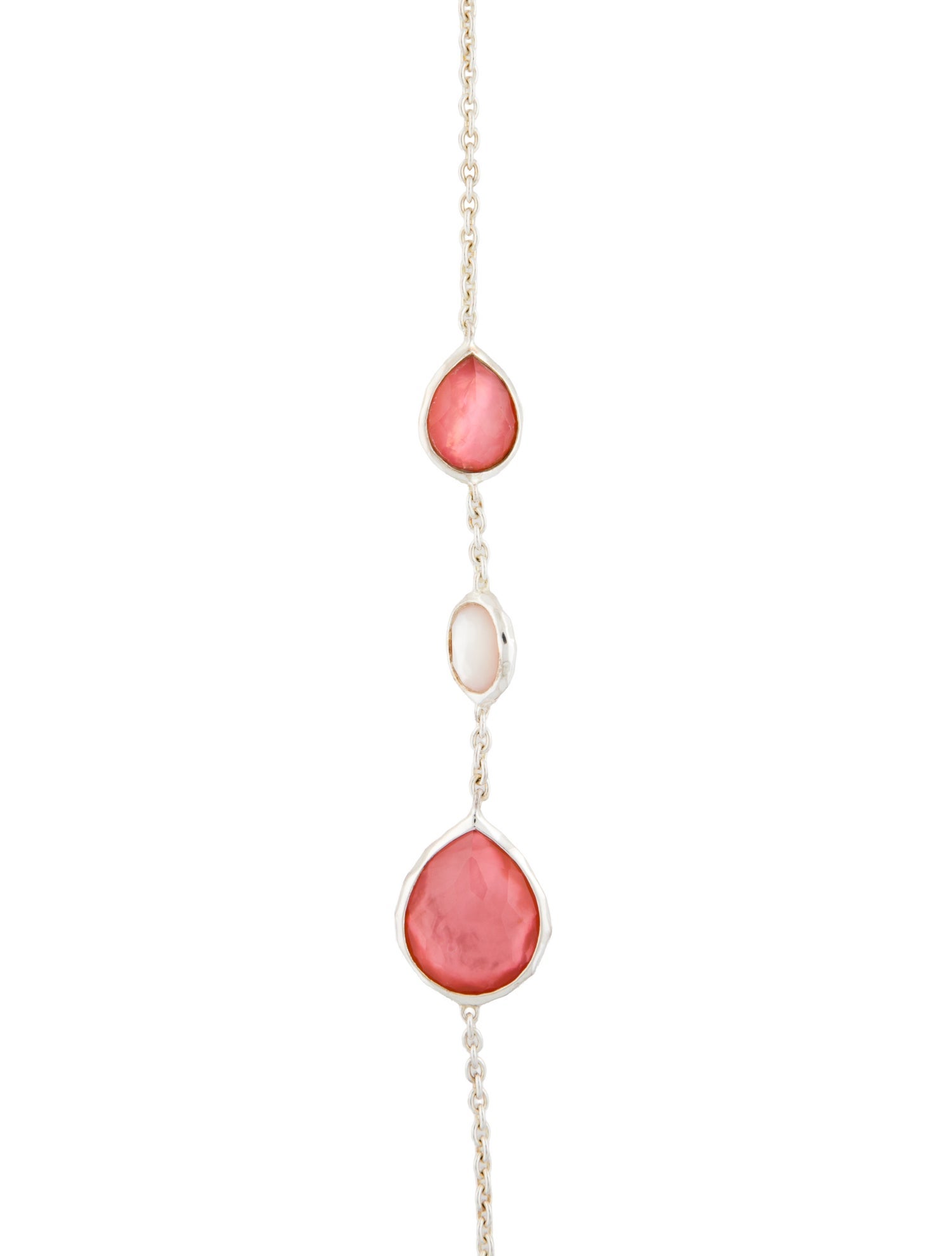 Ippolita Mother of Pearl & Quartz Triplet Station Necklace