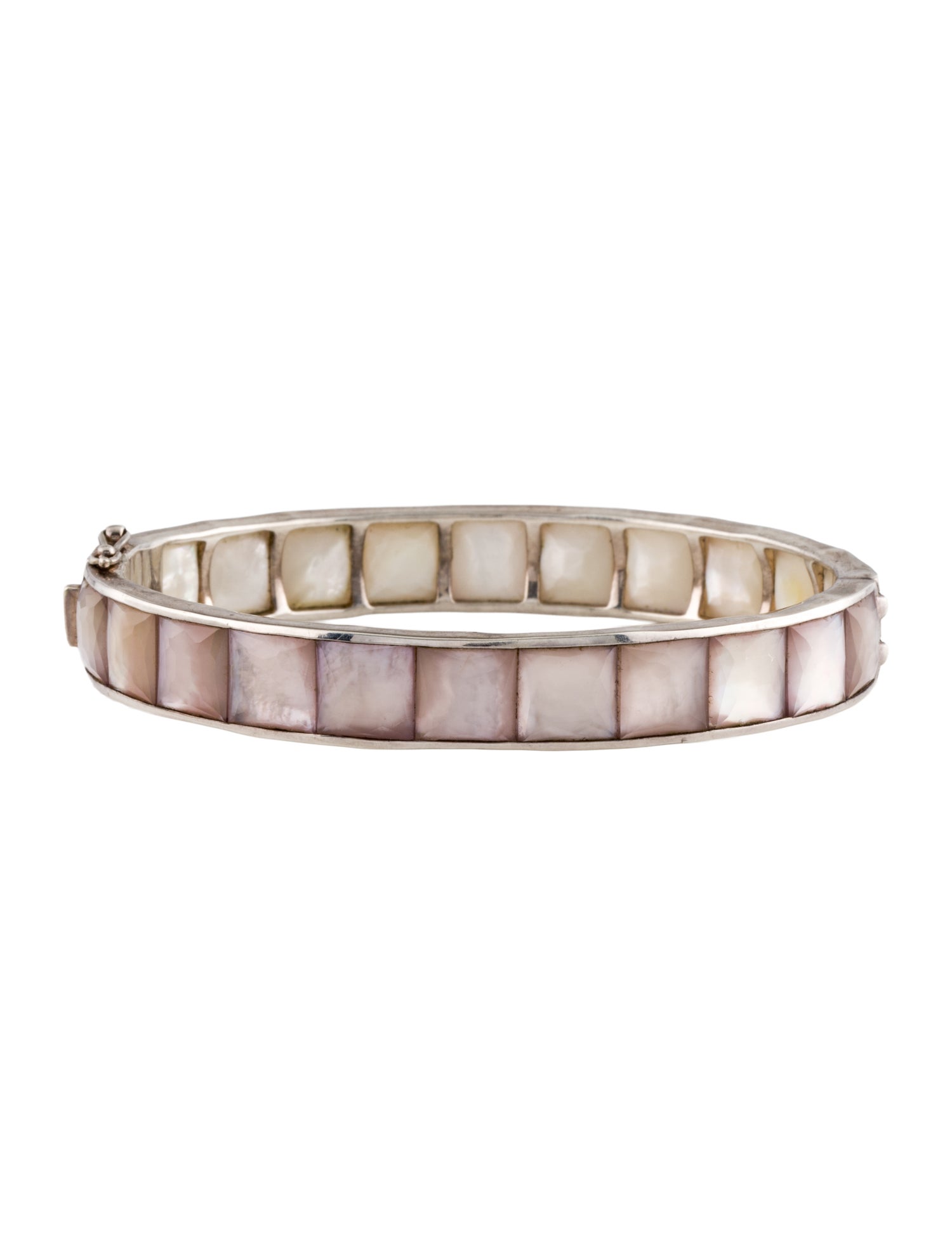Ippolita Mother of Pearl & Quartz Doublet Hinged Bangle