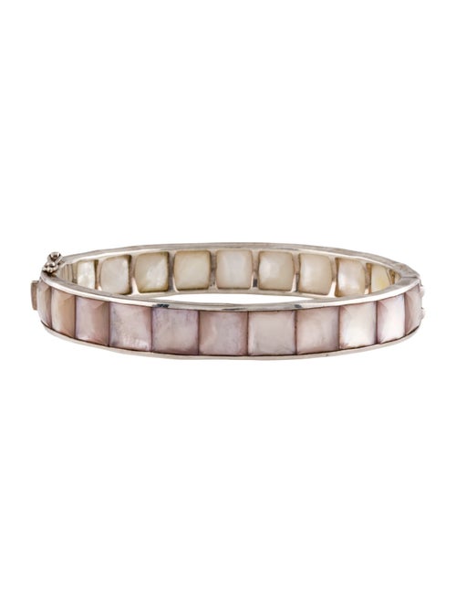 Ippolita Mother of Pearl & Quartz Doublet Hinged Bangle