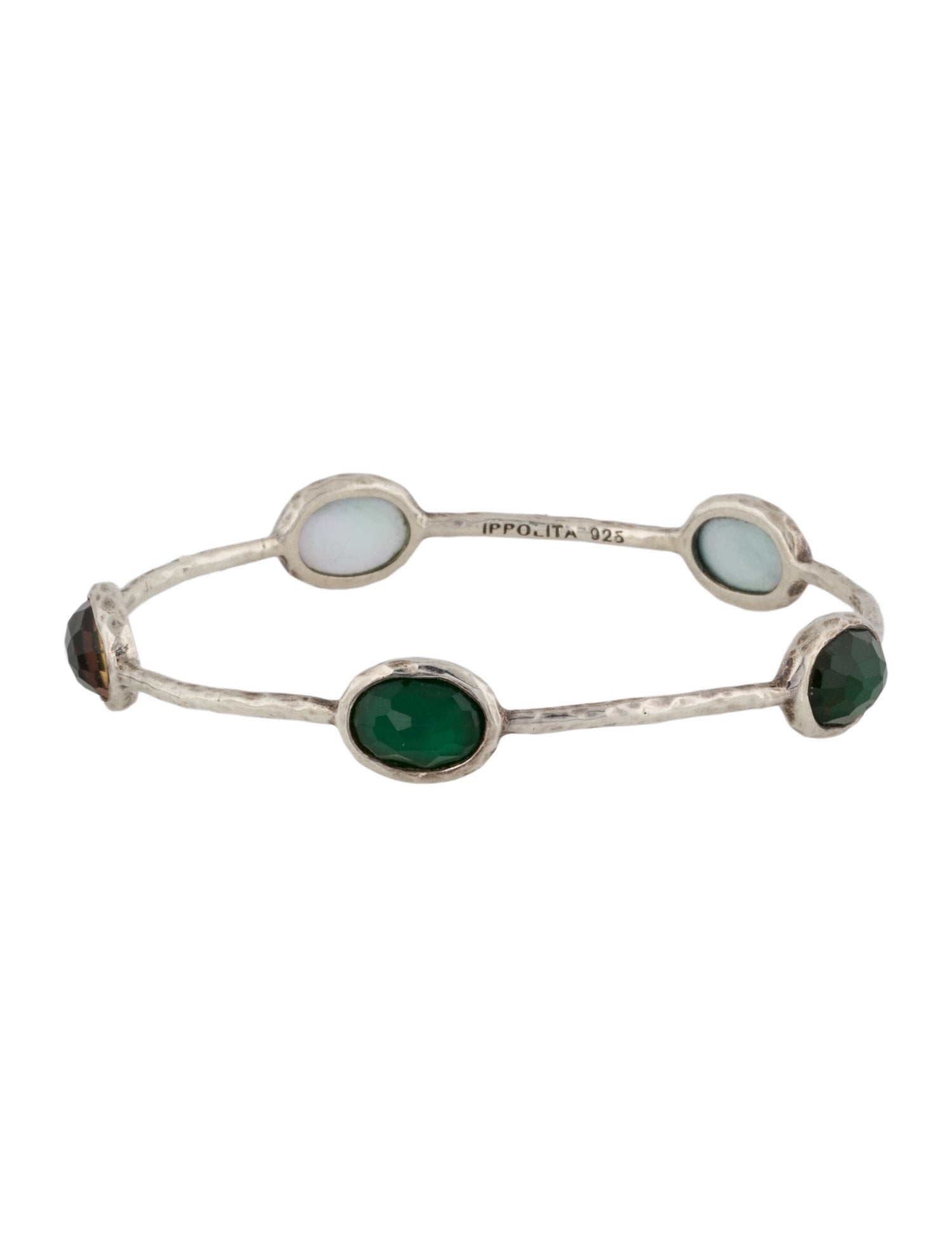 Ippolita Mother of Pearl & Quartz Triplet Bangle Bracelet