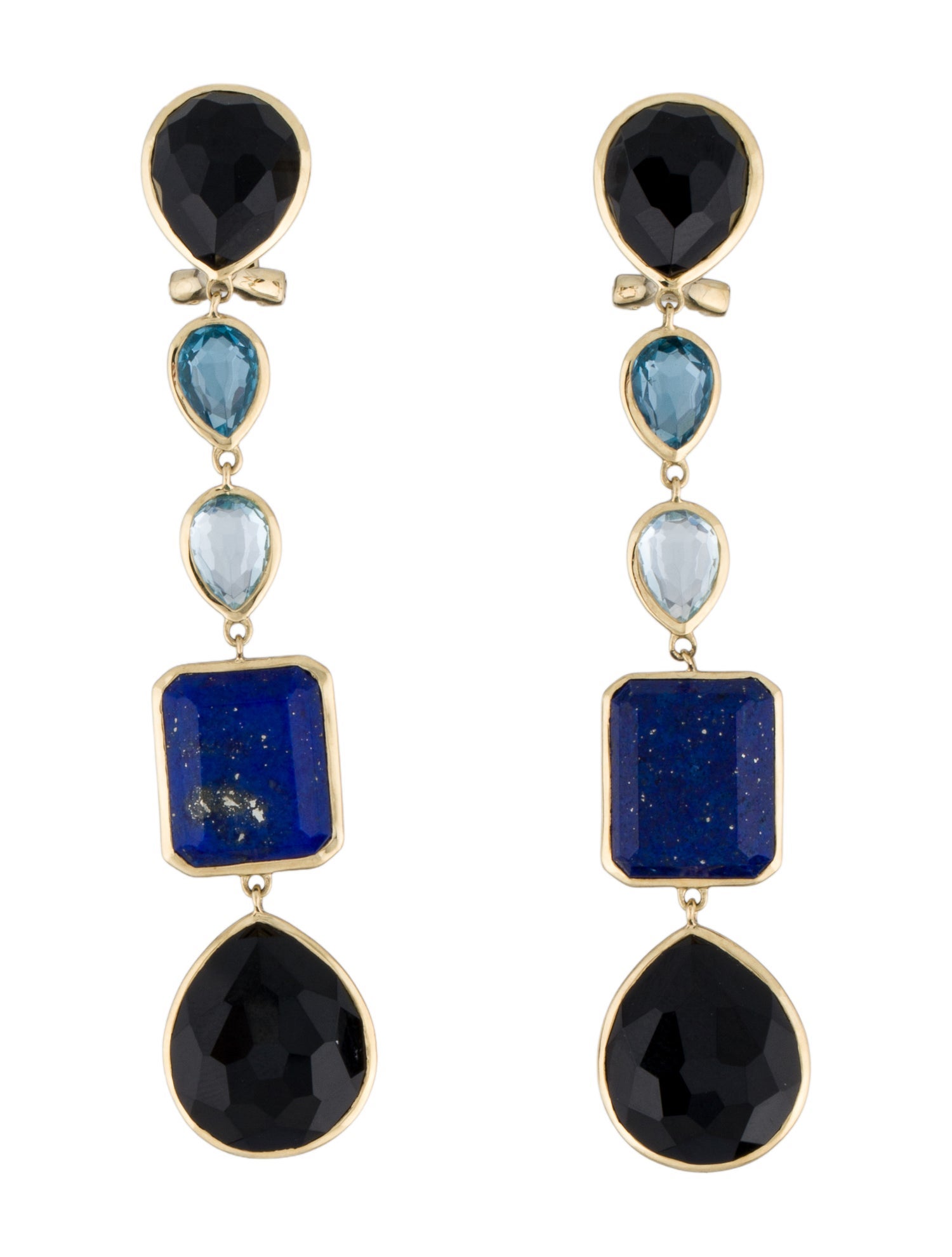 Ippolita 18K Lapis Lazuli, Onyx & Topaz Drop Earrings