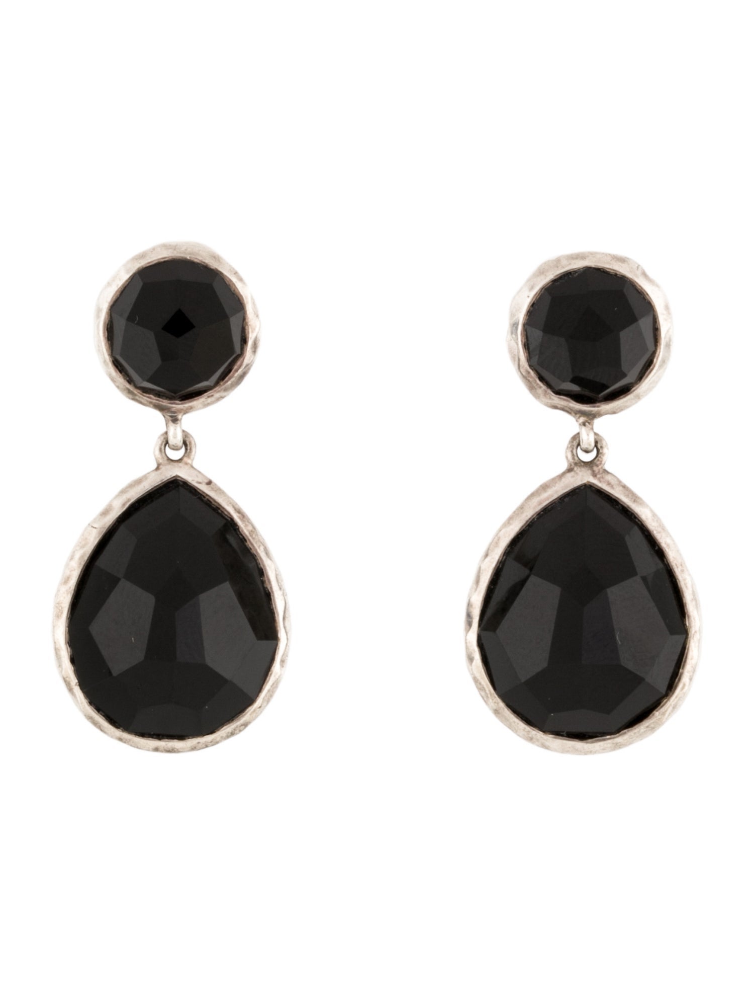 Ippolita Onyx Snowman Tear Drop Earrings