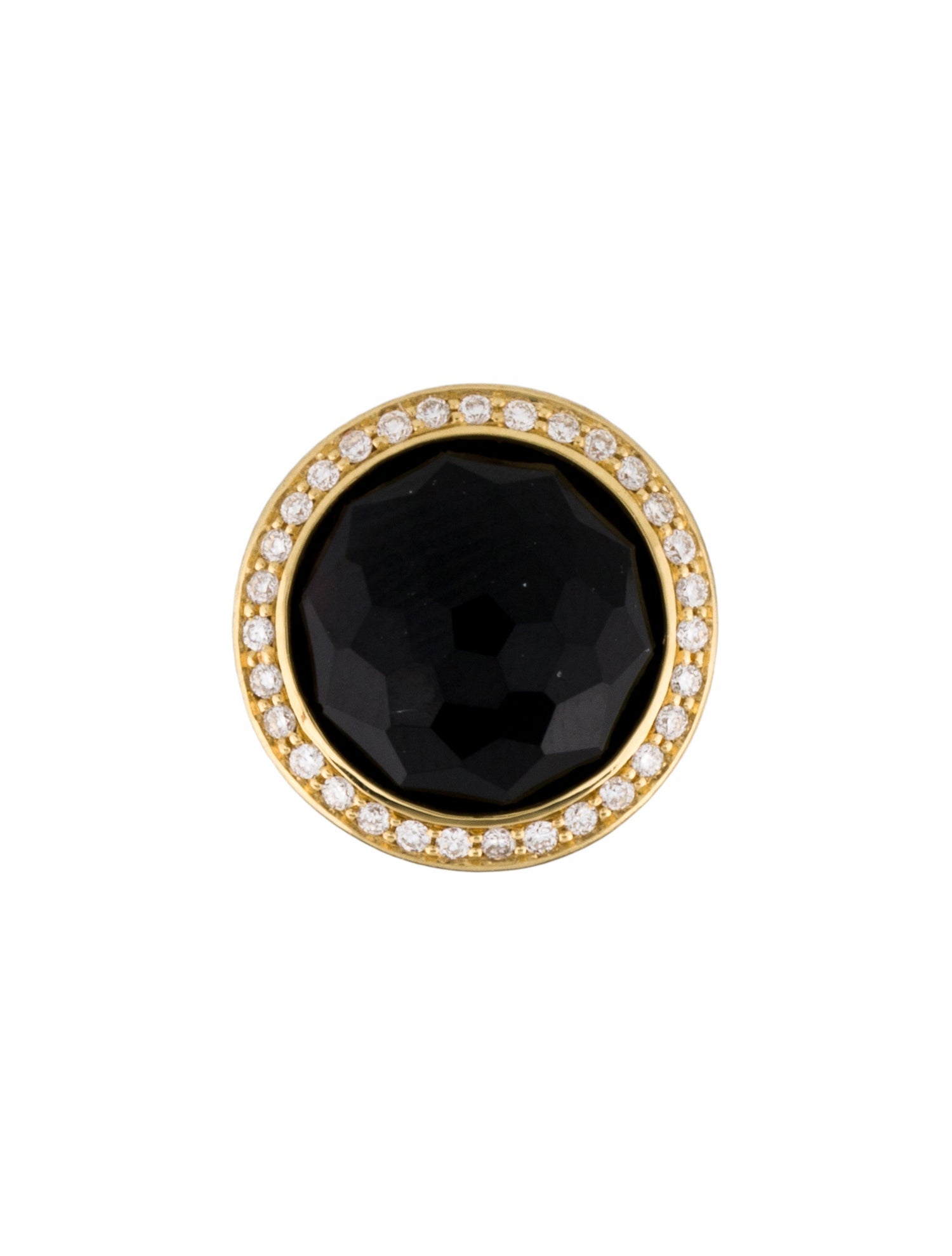 Ippolita 18k Onyx & Diamond Single Stud Earring