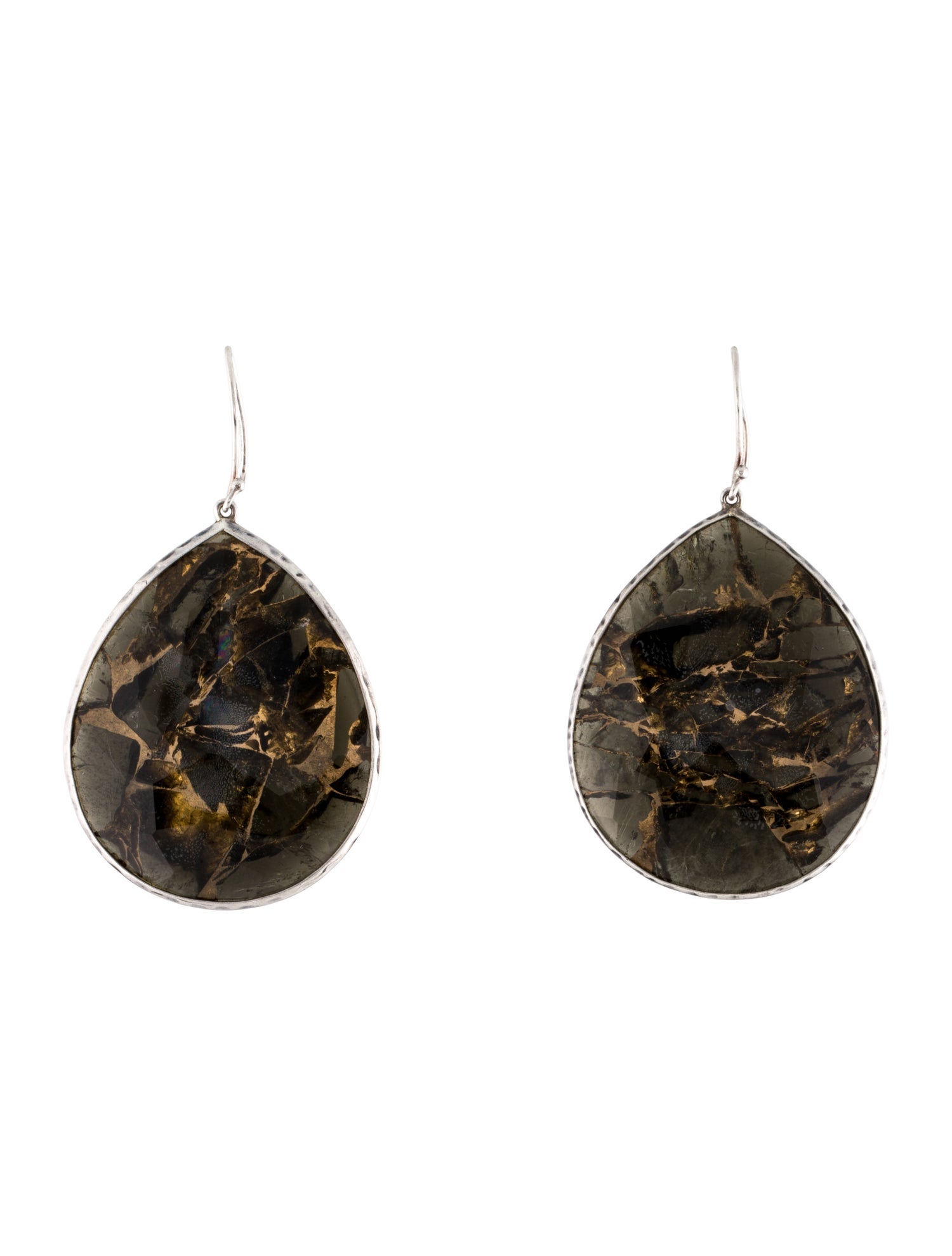 Ippolita Quartz & Bronze Calcite Doublet Teardrop Earrings