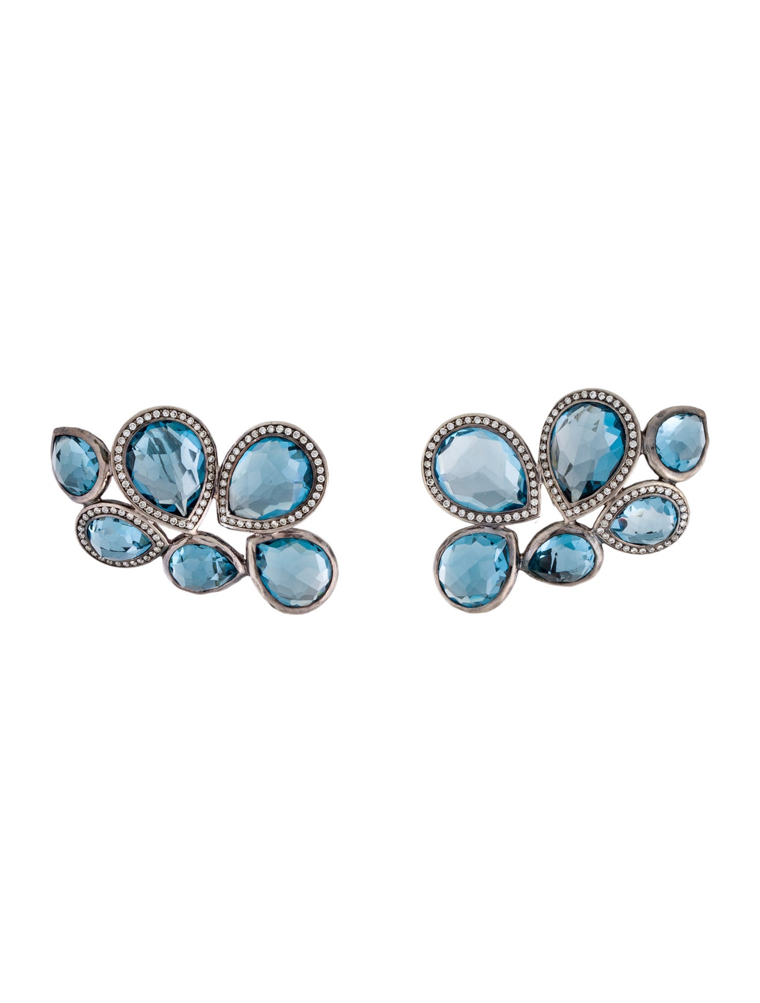 Ippolita Topaz & Diamond Stella Earclips