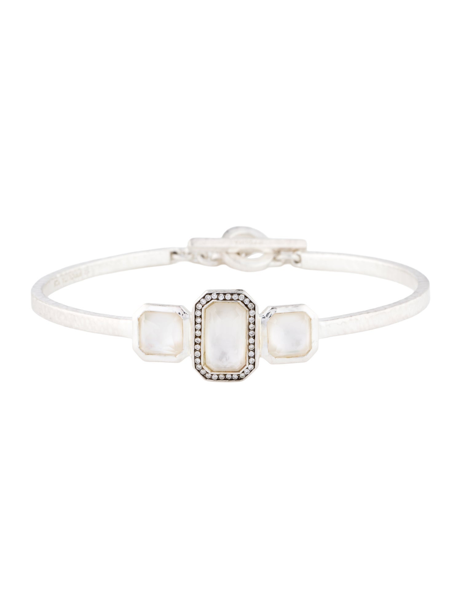 Ippolita Mother of Pearl, Diamond & Quartz Toggle Bangle Bracelet