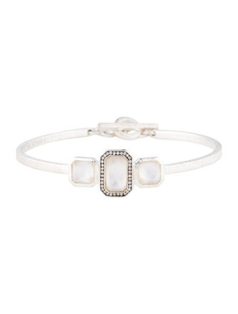 Ippolita Mother of Pearl, Diamond & Quartz Toggle Bangle Bracelet