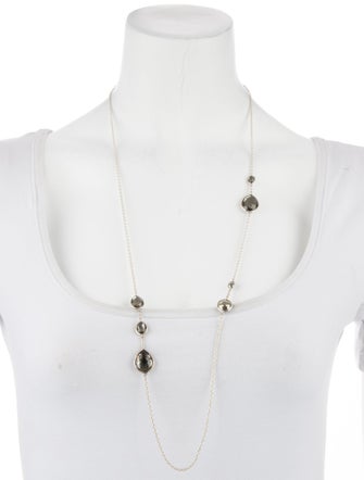 Ippolita Quartz & Pyrite Doublet Station Necklace