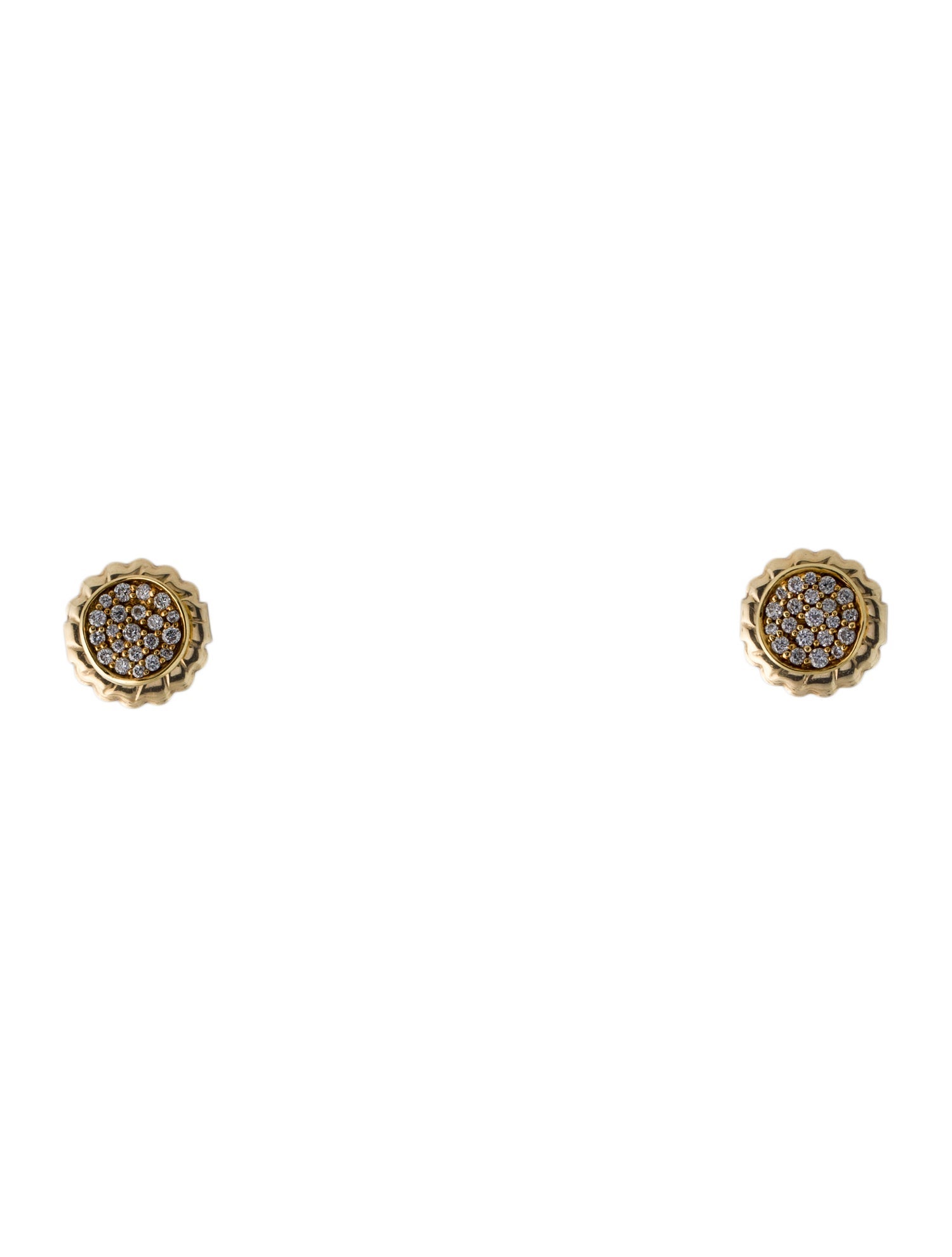 Ippolita 18K Diamond Disc Stud Earrings