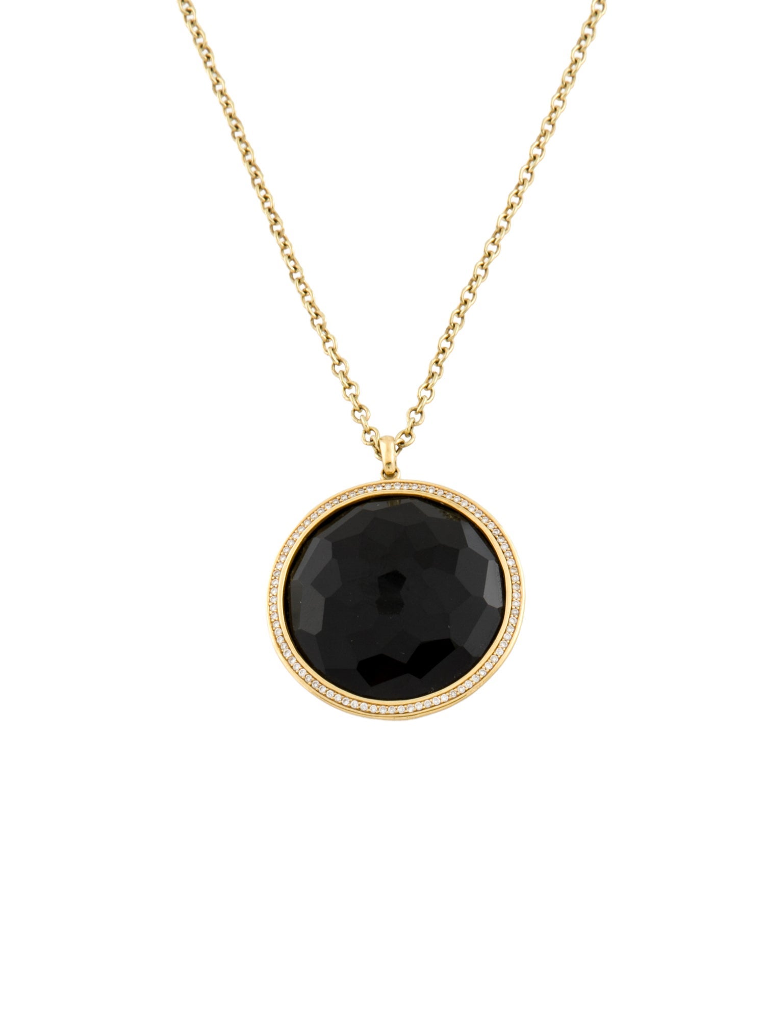Ippolita 18K Diamond & Onyx Pendant Necklace