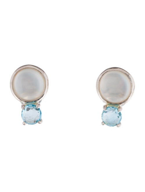 Ippolita Mother of Pearl & Quartz Doublet & Topaz Stud Earrings