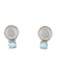 Ippolita Mother of Pearl & Quartz Doublet & Topaz Stud Earrings