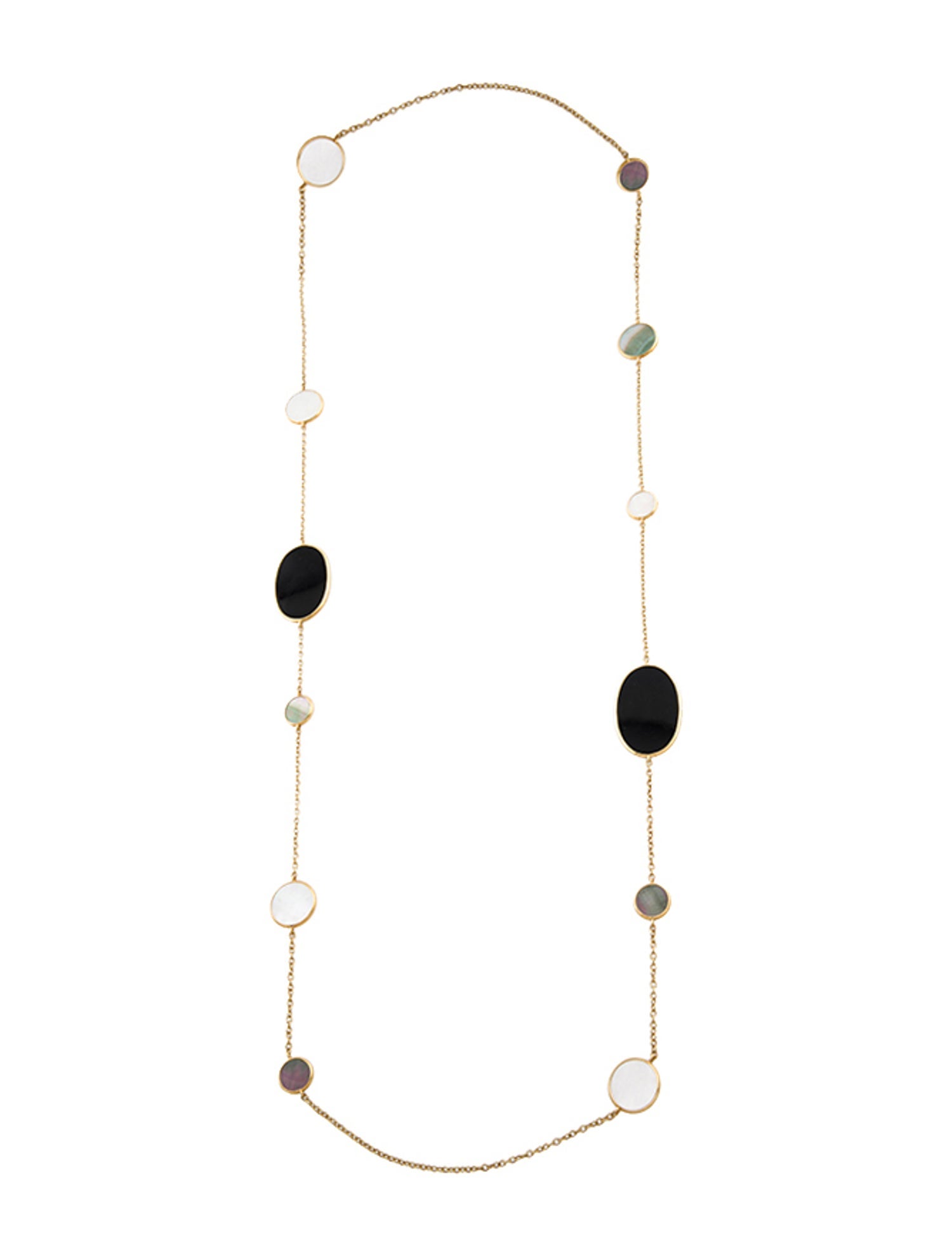 Ippolita 18K Mother of Pearl & Onyx Multi Shape Station Necklace