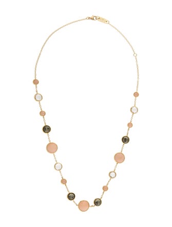 Ippolita 18K Rose Quartz, Quartz & Hematite Station Collar Necklace