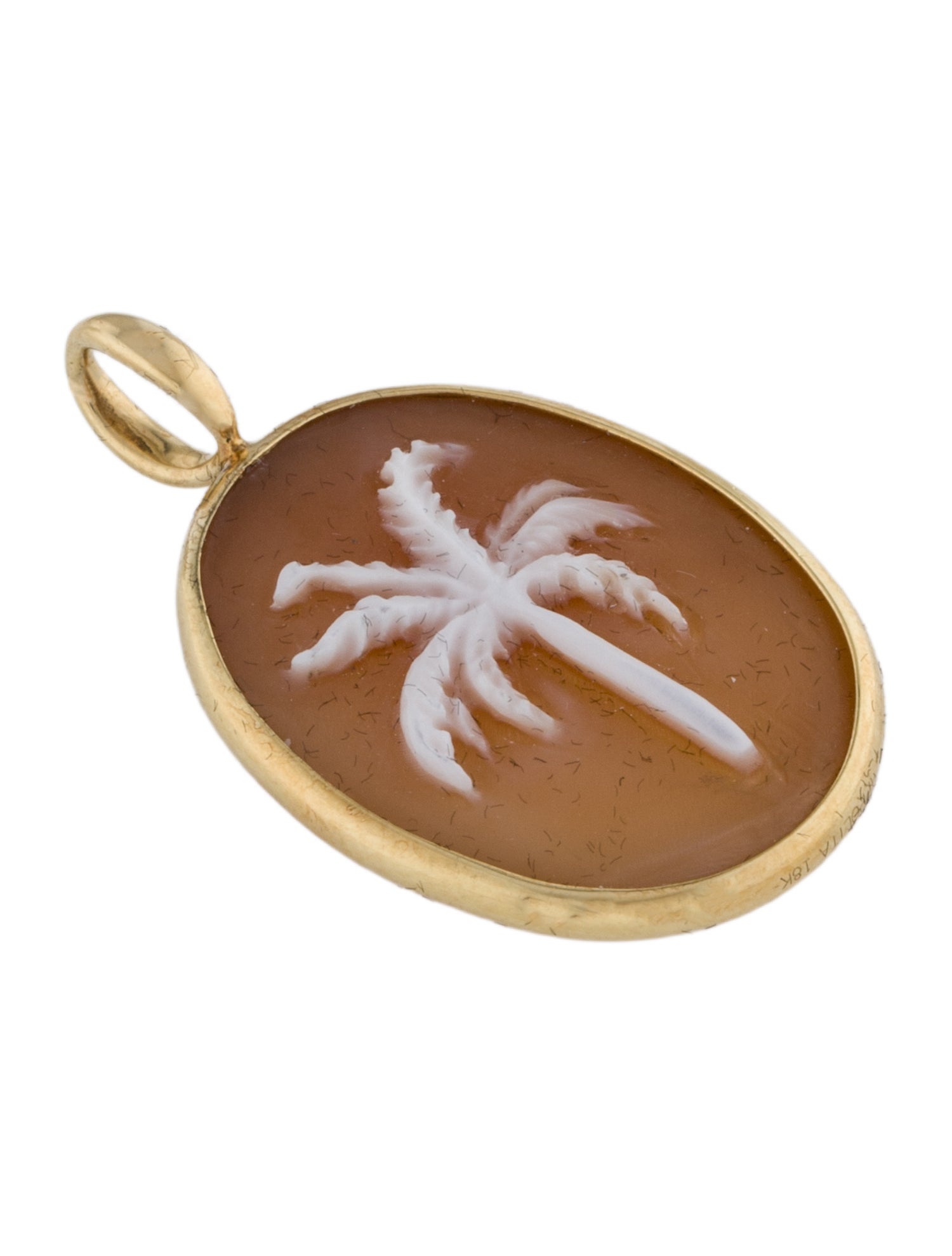 Ippolita 18K Shell & Quartz Palm Tree Cameo Pendant