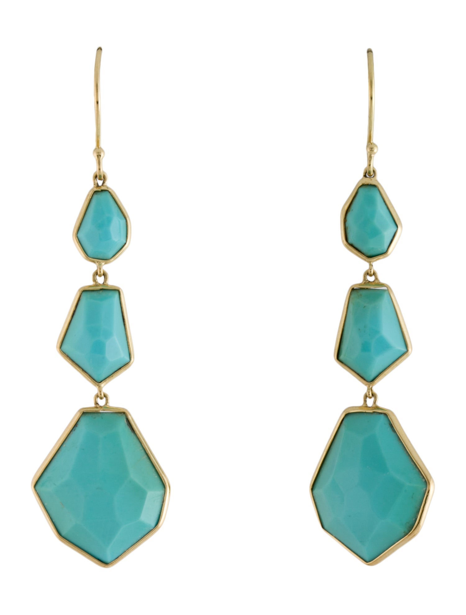 Ippolita 18K Turquoise Rock Candy Triple Drop Earrings