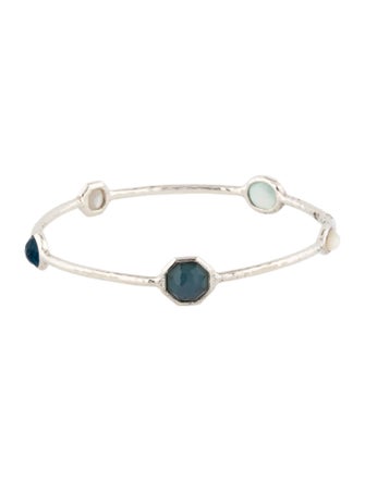 Ippolita Quartz & Mother of Pearl Doublet 5 Stone Bangle Bracelet