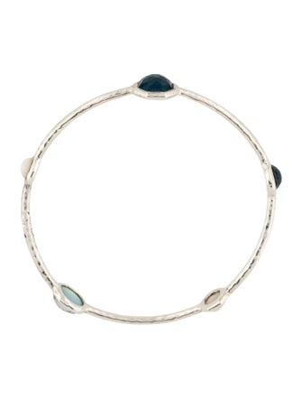 Ippolita Quartz & Mother of Pearl Doublet 5 Stone Bangle Bracelet