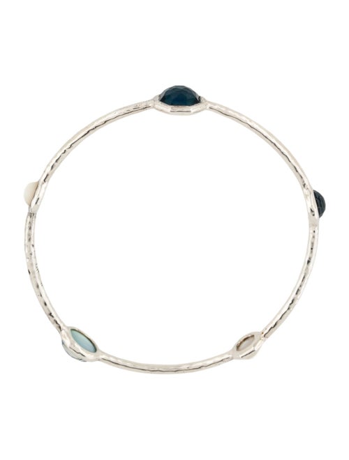 Ippolita Quartz & Mother of Pearl Doublet 5 Stone Bangle Bracelet