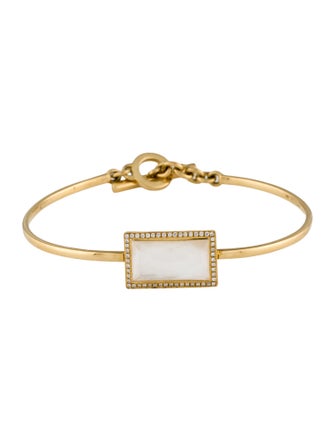 Ippolita 18K Mother of Pearl Doublet & Diamond Toggle Bangle