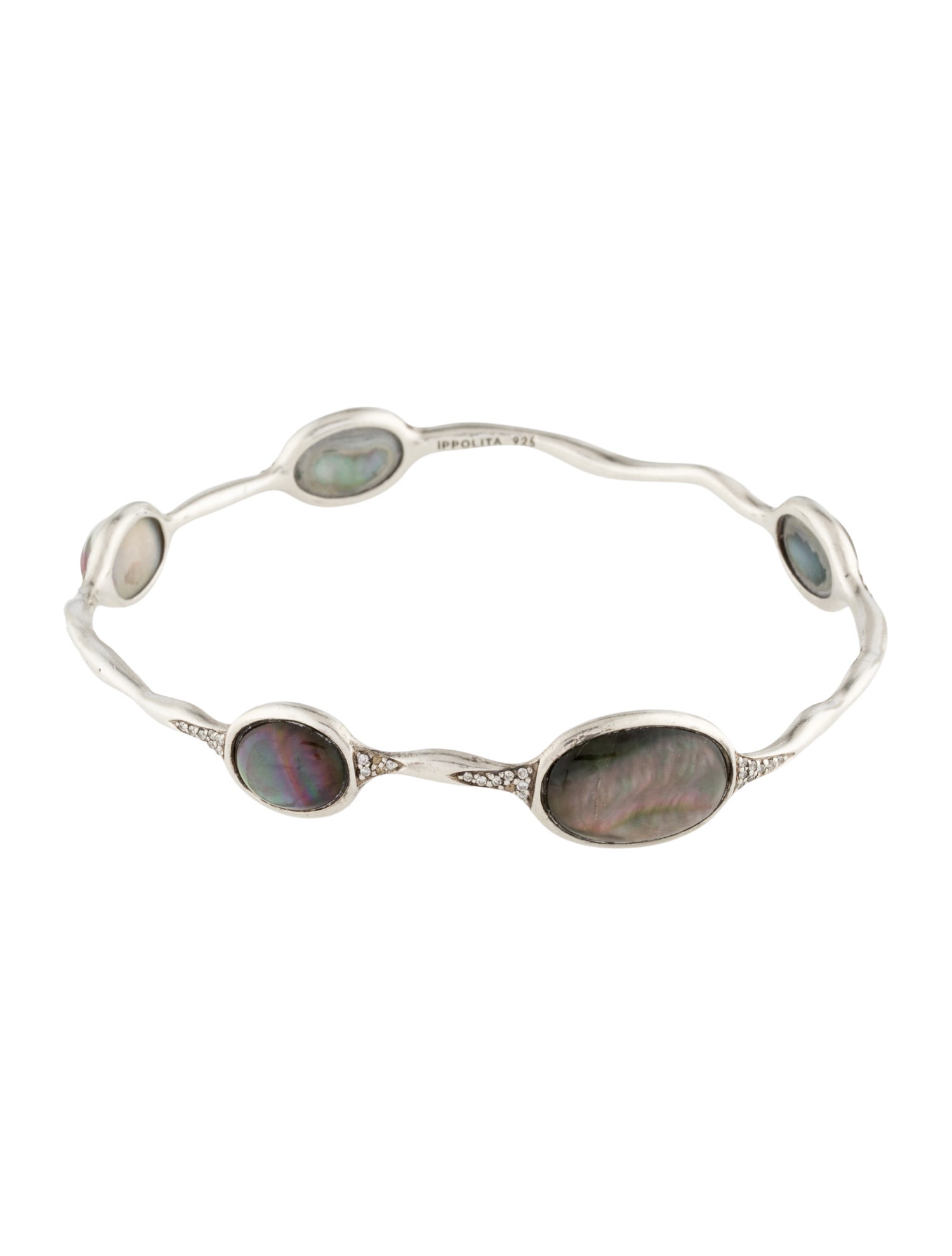 Ippolita Quartz & Mother of Pearl Doublet, & Diamond Bangle