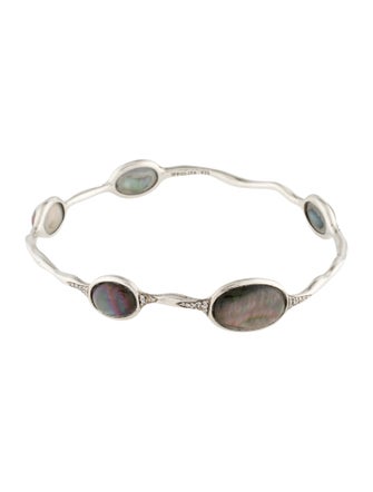 Ippolita Quartz & Mother of Pearl Doublet, & Diamond Bangle