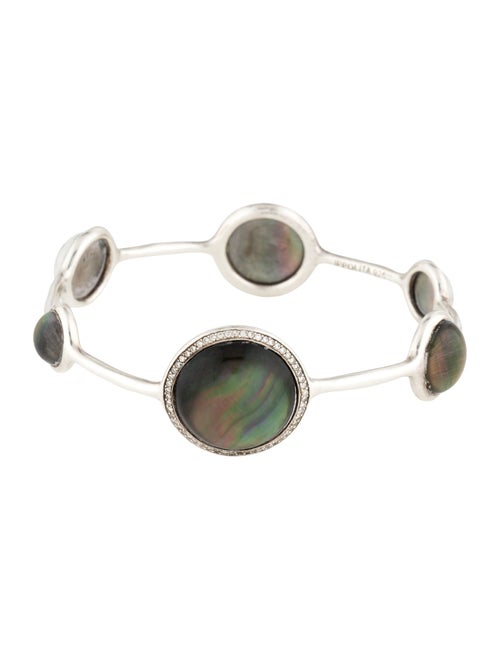 Ippolita Mother Of Pearl Quartz Doublet & Diamond Bangle Bracelet