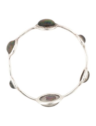 Ippolita Mother Of Pearl Quartz Doublet & Diamond Bangle Bracelet