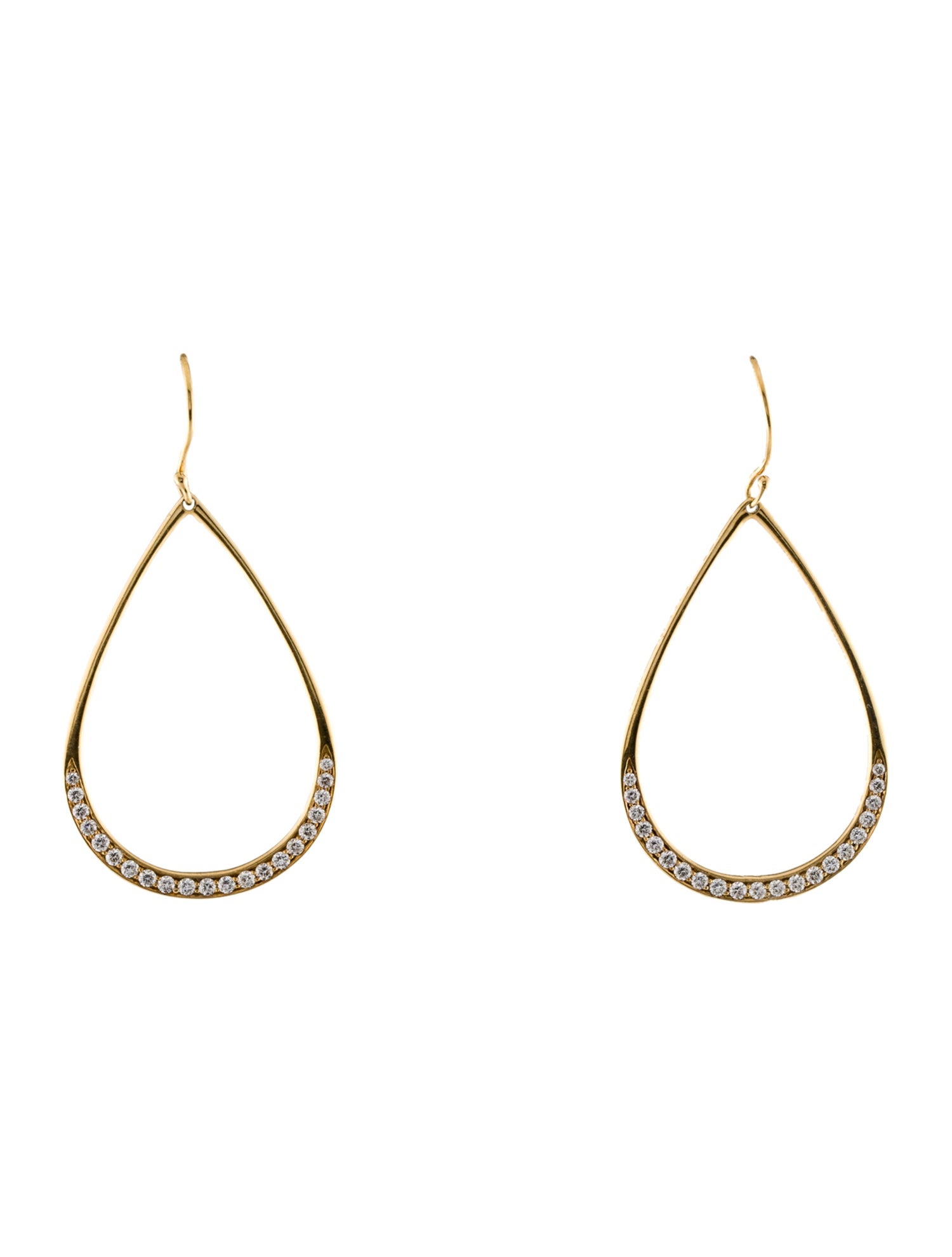 Ippolita 18K Diamond Stardust Elliptical Teardrop Earrings