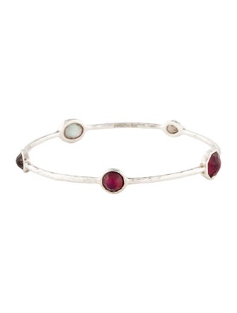 Ippolita Mother of Pearl, Quartz, & Smoky Quartz Triplet Bangle Bracelet