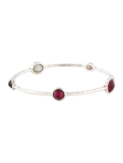 Ippolita Mother of Pearl, Quartz, & Smoky Quartz Triplet Bangle Bracelet