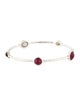 Ippolita Mother of Pearl, Quartz, & Smoky Quartz Triplet Bangle Bracelet