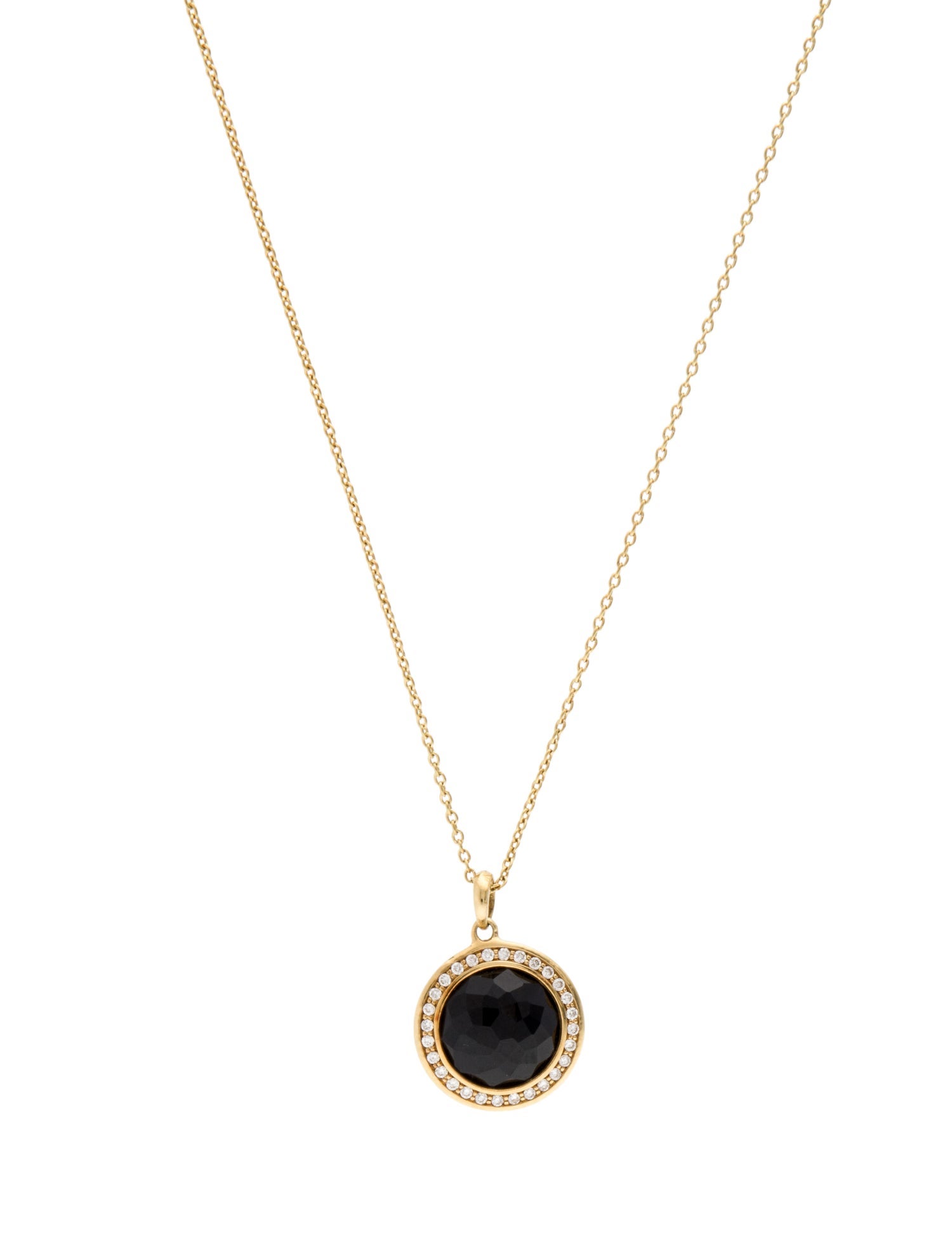 Ippolita 18K Onyx & Diamond Lollipop Mini Pendant Necklace