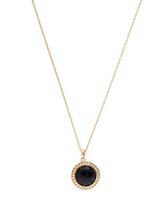 Ippolita 18K Onyx & Diamond Lollipop Mini Pendant Necklace
