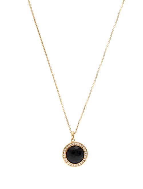 Ippolita 18K Onyx & Diamond Lollipop Mini Pendant Necklace