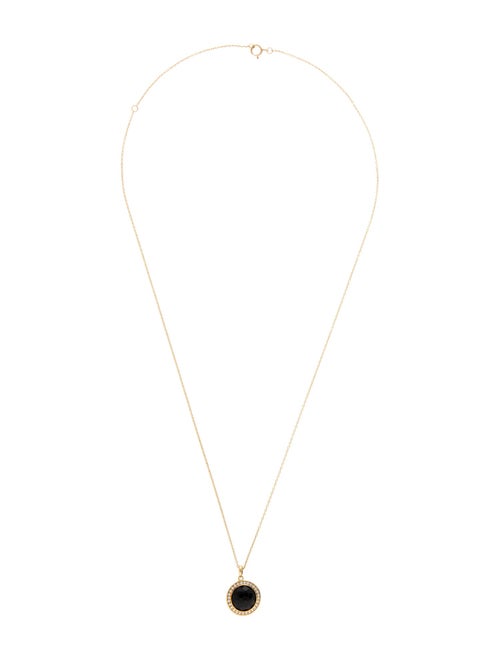 Ippolita 18K Onyx & Diamond Lollipop Mini Pendant Necklace